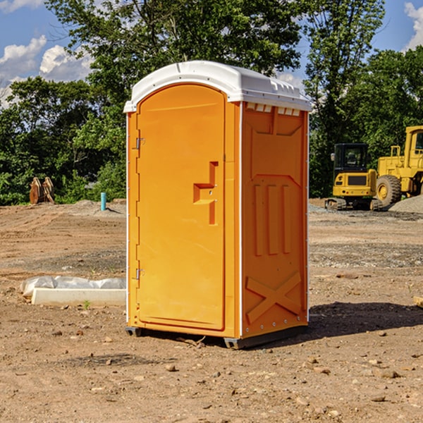 can i customize the exterior of the porta potties with my event logo or branding in Alburnett